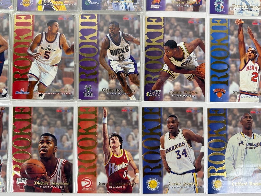 Vintage 1995 Skybox NBA Hoops Basketball Rookie Cards Including Jason Kidd, Eddie Jones, Juwan Howard, Jalen Rose, Grant Hill & More [Photo 11]