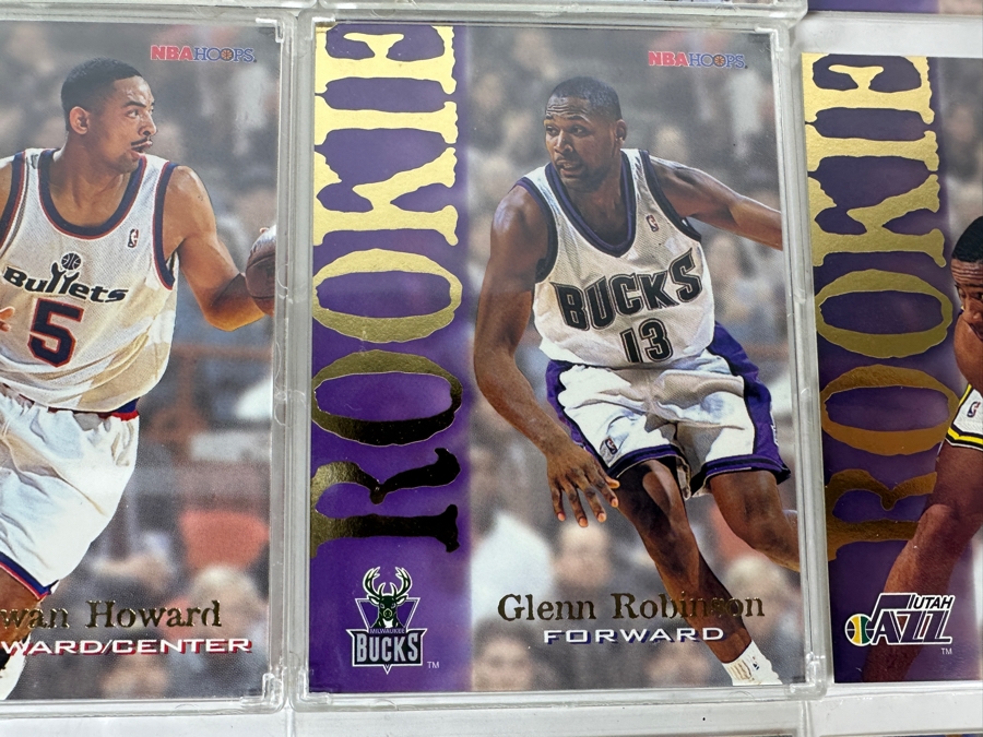 Vintage 1995 Skybox NBA Hoops Basketball Rookie Cards Including Jason Kidd, Eddie Jones, Juwan Howard, Jalen Rose, Grant Hill & More [Photo 5]