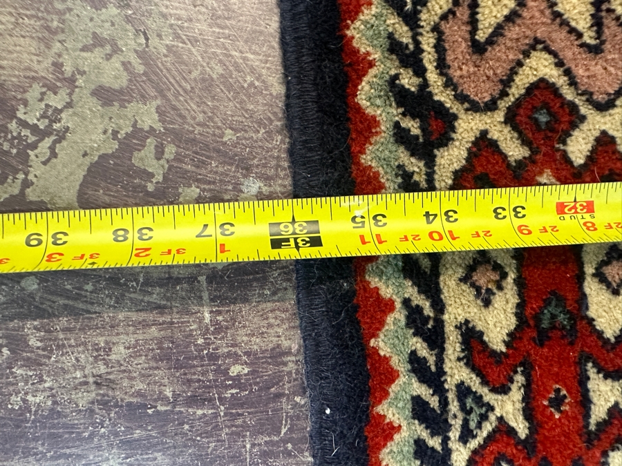 Vintage Hand Knotted Wool Area Persian Tribal Rug 64' X 36' [Photo 7]