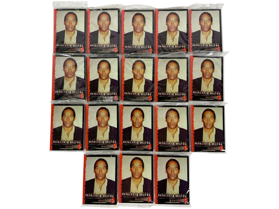 (18) Factory Sealed Sets Of O. J. Simpson Murder 1 10 Card Trading Cards Sets [Photo 1]
