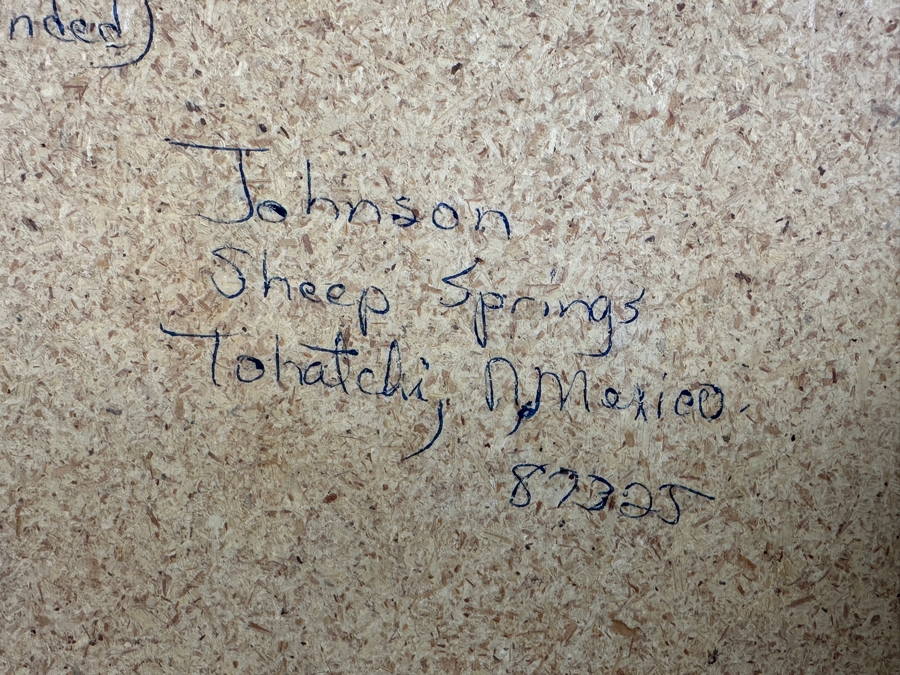 Vintage Native American Sand Painting Signed On Verso 13 X 13 [Photo 7]