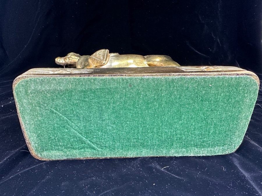 Vintage Gilt Metal Horse Statue 12W X 12H [Photo 5]