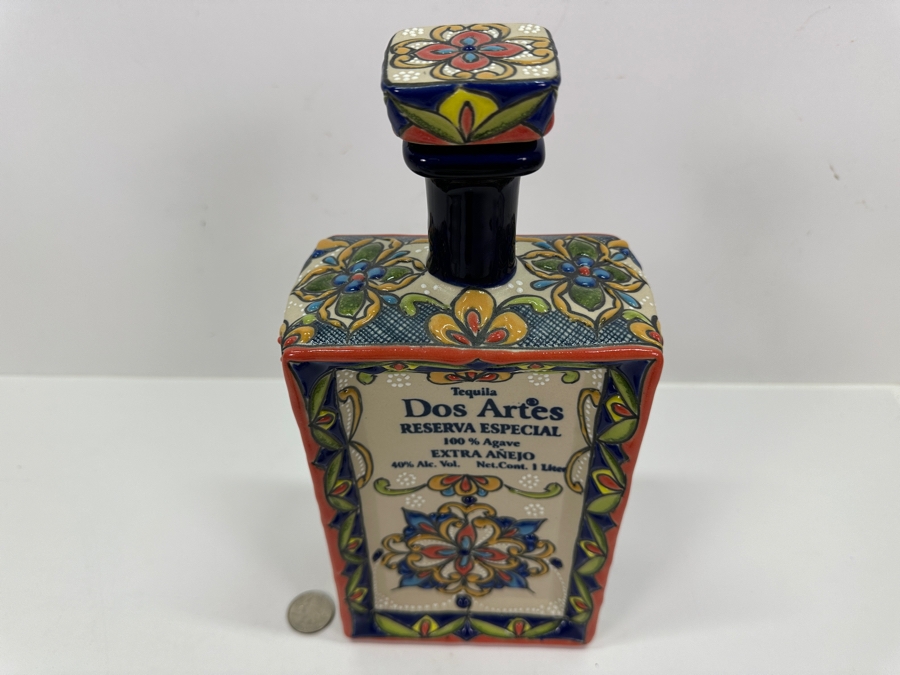 Dos Artes Reserva Especial Tequila 1 L Empty Bottle 11H [Photo 2]