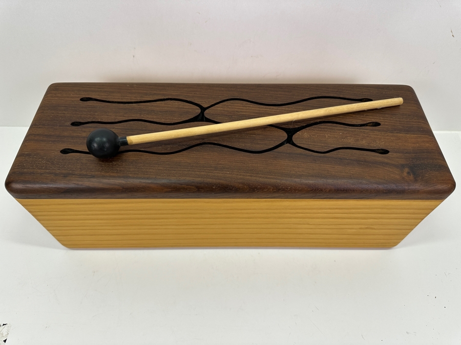 Wooden Percussion Instrument Wildside Percussion By Lew Judd Coburg OR With Two Mallets (One Not Shown) 16W X 6D X 5.5H [Photo 2]