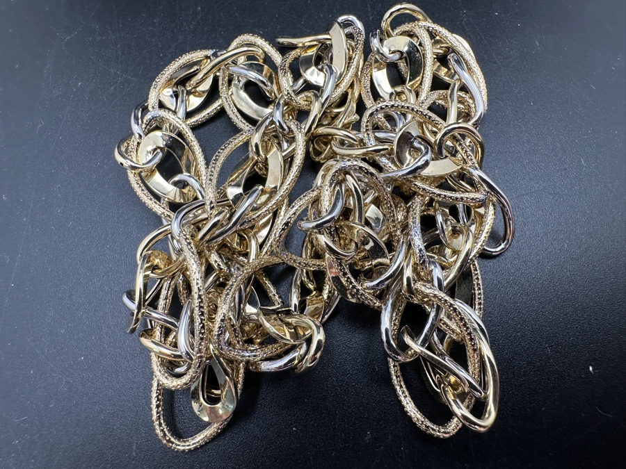 14K Gold Hollow Chain 20' Necklace Italy 12.9g $650 Gold Melt Value [Photo 3]