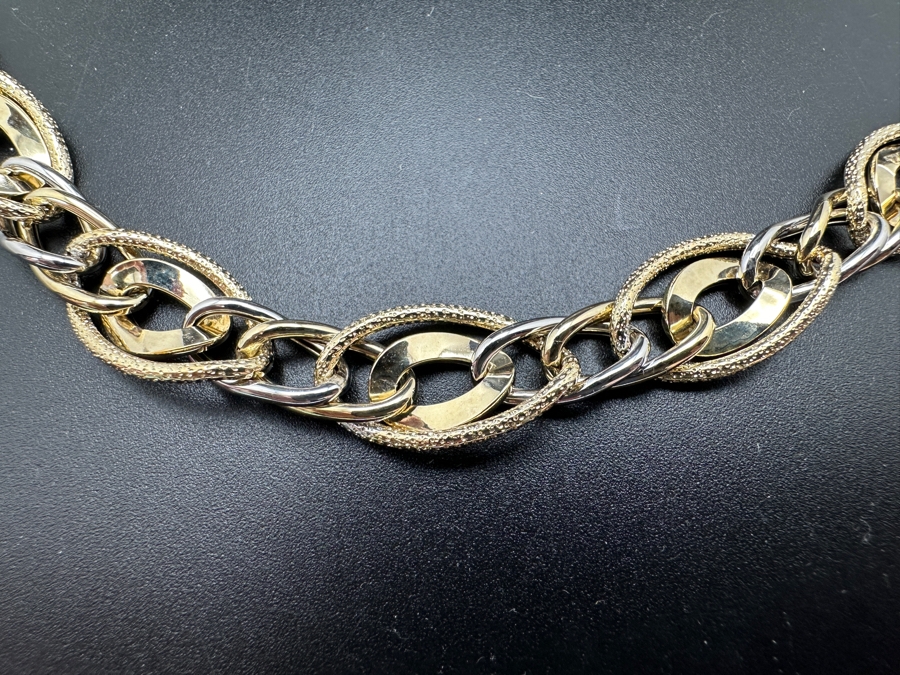 14K Gold Hollow Chain 20' Necklace Italy 12.9g $650 Gold Melt Value [Photo 2]