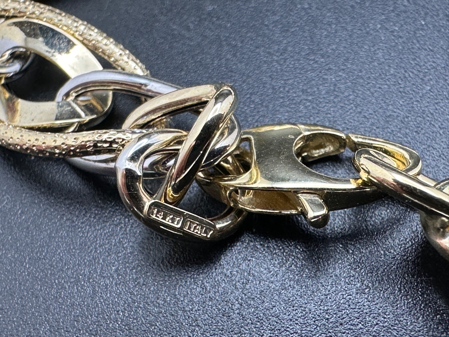14K Gold Hollow Chain 20' Necklace Italy 12.9g $650 Gold Melt Value [Photo 5]