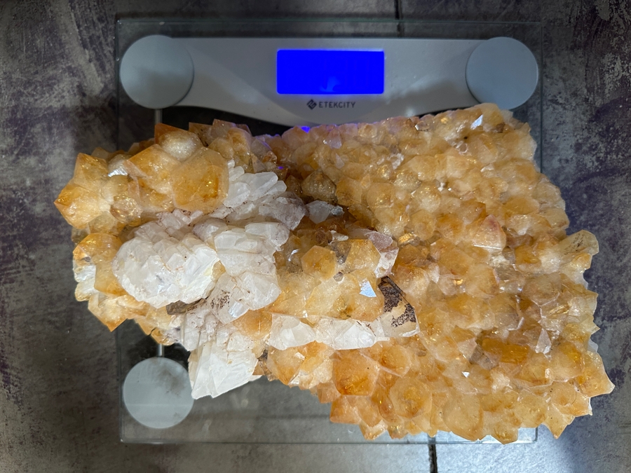 Large Citrine Quartz Geode Piece 12W X 8D X 4.5H 13lbs [Photo 2]