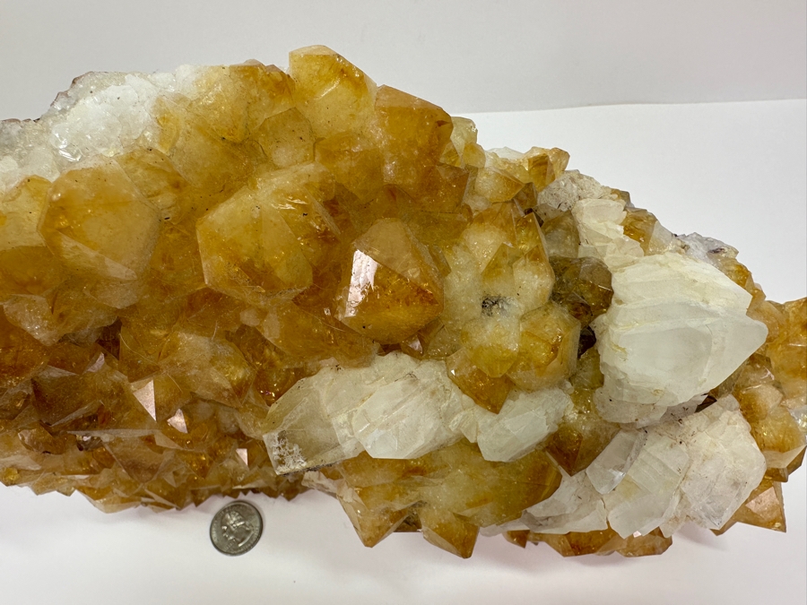 Large Citrine Quartz Geode Piece 12W X 8D X 4.5H 13lbs [Photo 7]