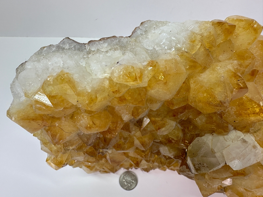Large Citrine Quartz Geode Piece 12W X 8D X 4.5H 13lbs [Photo 6]