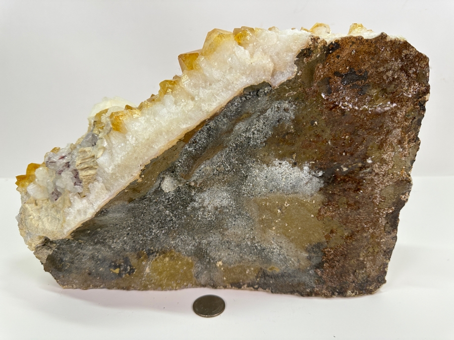 Large Citrine Quartz Geode Piece 12W X 8D X 4.5H 13lbs [Photo 15]