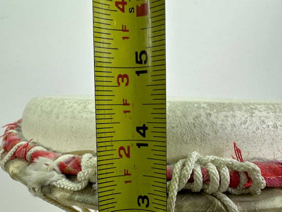 Signed Djembe Pottery Drum Featuring Dragon 12W X 14.5H [Photo 9]