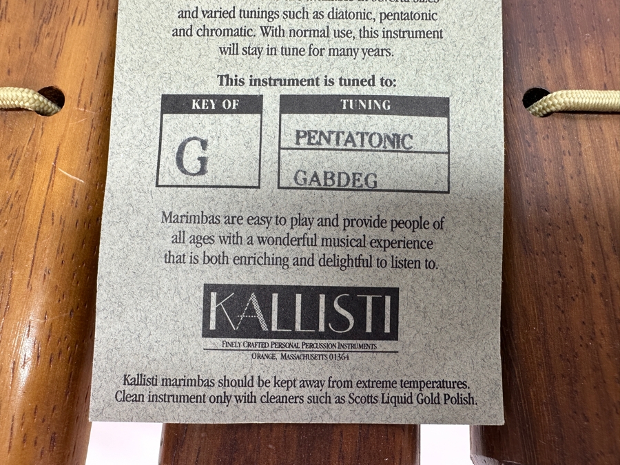 Large Handmade Wooden Kallisti Marimba In The Key Of G Finely Crafted Personal Percussion Instrument 27W X 16D X 9H [Photo 15]