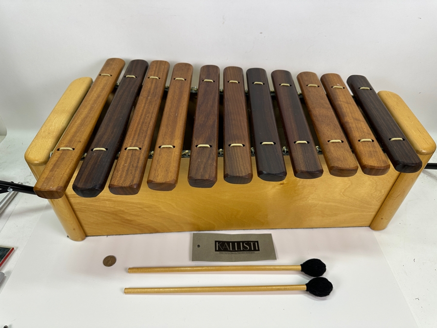 Large Handmade Wooden Kallisti Marimba In The Key Of G Finely Crafted Personal Percussion Instrument 27W X 16D X 9H [Photo 2]