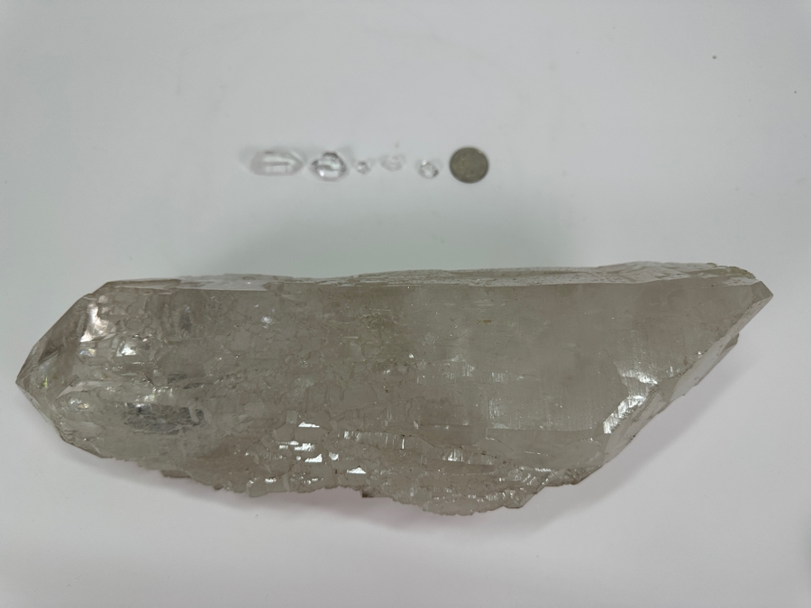 Large Crystal With Glass Display Stand 13L X 4H 11.2lbs & Several Smaller Crystals [Photo 19]