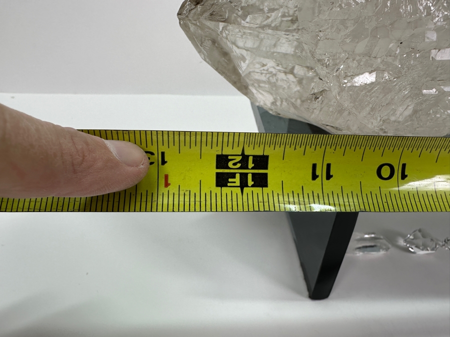 Large Crystal With Glass Display Stand 13L X 4H 11.2lbs & Several Smaller Crystals [Photo 17]