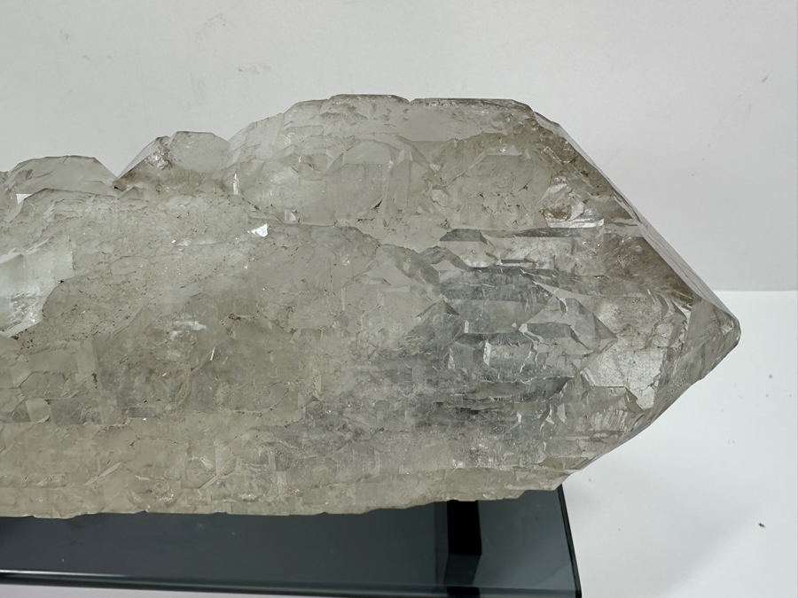 Large Crystal With Glass Display Stand 13L X 4H 11.2lbs & Several Smaller Crystals [Photo 5]