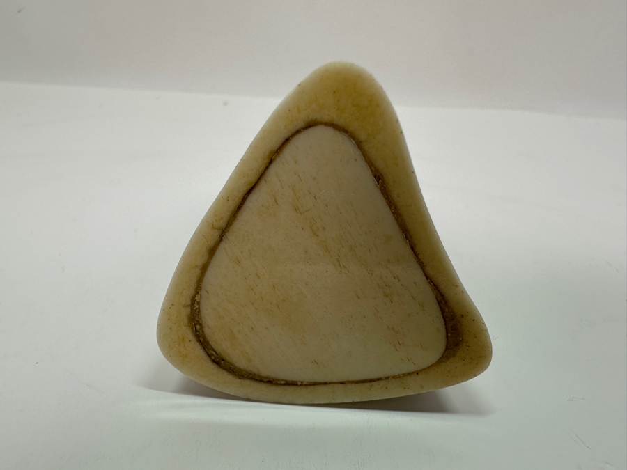 Vintage Asian Carved Bone Scrimshaw Cricket Cage With Hinged Lid 2.25H [Photo 11]