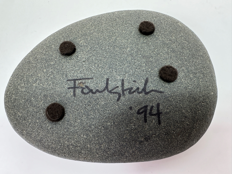Signed Carved Pacific Northwest Stone Eagle Carving 5.5W X 4H [Photo 4]