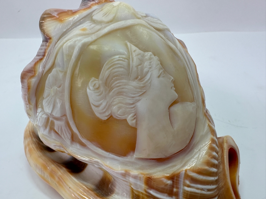 Carved Cameo Organic Seashell 4.5W X 3D X 3H [Photo 4]