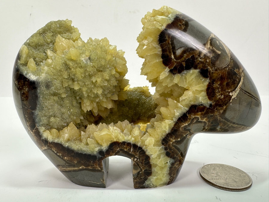 Carved Septarian Bear Figurine 5W X 3H [Photo 2]