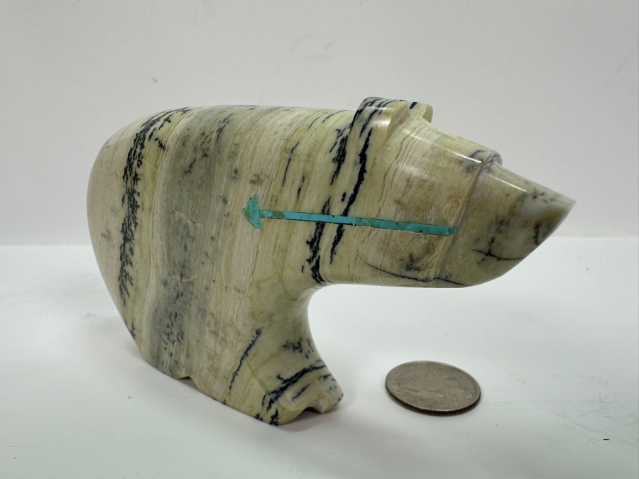 Carved Stone Bear Fetish Figurine 5W X 3H [Photo 2]