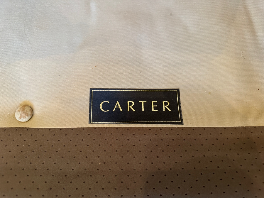 Suede Leather Sofa With Chrome Feet By Carter 93L X 36D X 33.5H [Photo 9]