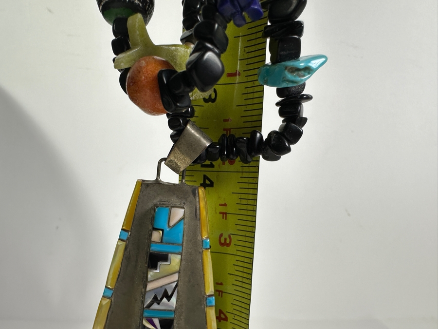 Sterling Silver Carved Stone Fetish 28' Necklace  [Photo 9]