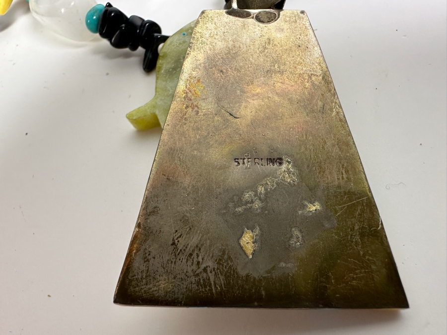 Sterling Silver Carved Stone Fetish 28' Necklace  [Photo 8]