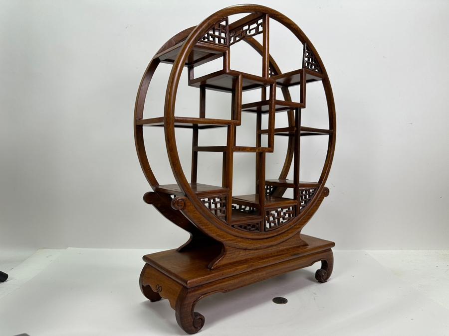Vintage Chinese Circular Display Shelf 13.5W X 5D X 18.5H [Photo 5]