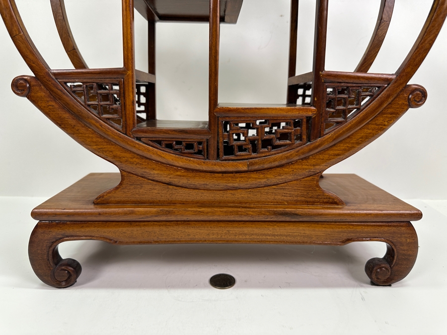 Vintage Chinese Circular Display Shelf 13.5W X 5D X 18.5H [Photo 3]