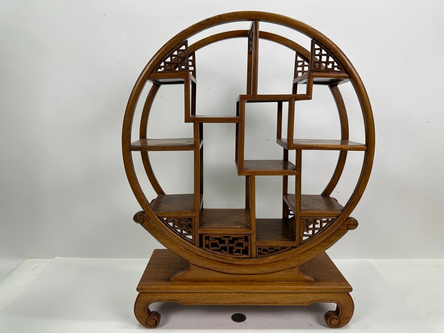 Vintage Chinese Circular Display Shelf 13.5W X 5D X 18.5H [Photo 6]