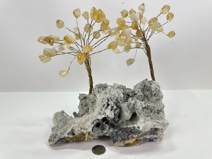 Wire Tree Sculpture With Gemstones 10W X 10H [Photo 7]