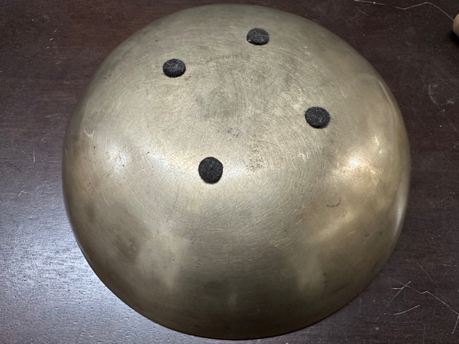 Three Brass Tibetan Bowls In The Key Of A, Bb & E [Photo 9]