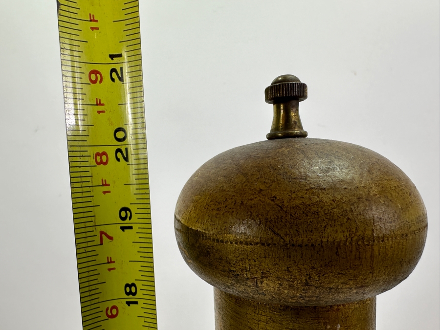 Large Italian Gilt Wooden Pepper Grinder 21H [Photo 6]