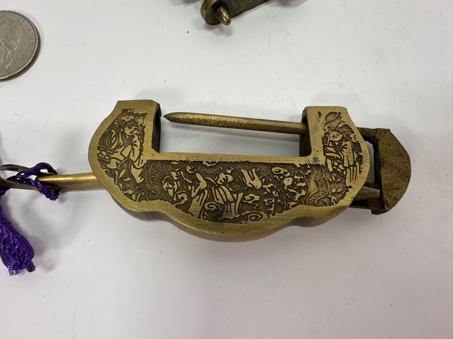 Pair Of Chinese Brass Locks [Photo 5]