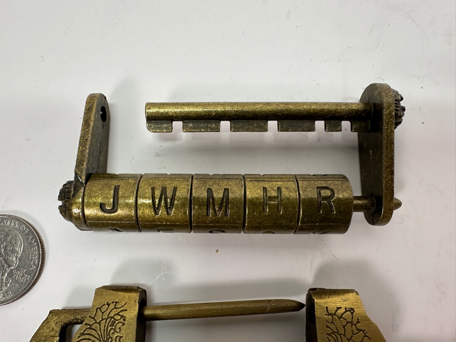 Pair Of Chinese Brass Locks [Photo 3]