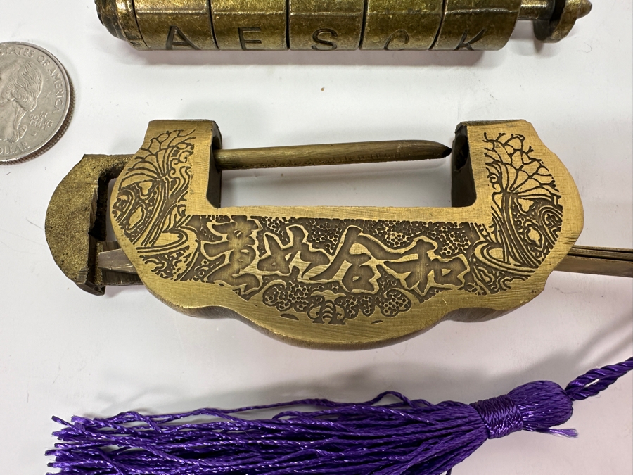 Pair Of Chinese Brass Locks [Photo 2]