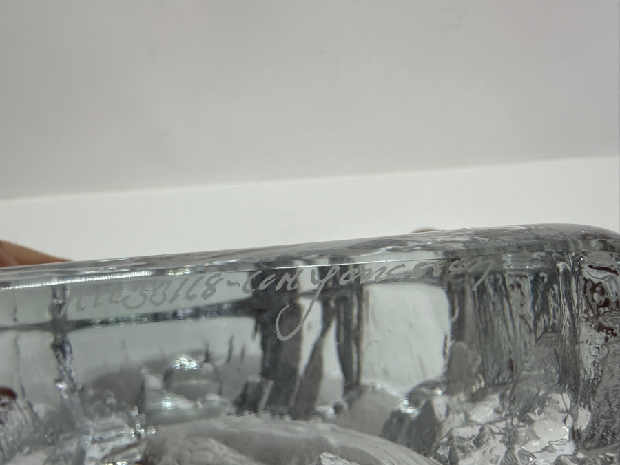 Royal Krona Sweden Crystal Bald Eagle Mats Jonasson 5.5 X 6.5 [Photo 4]