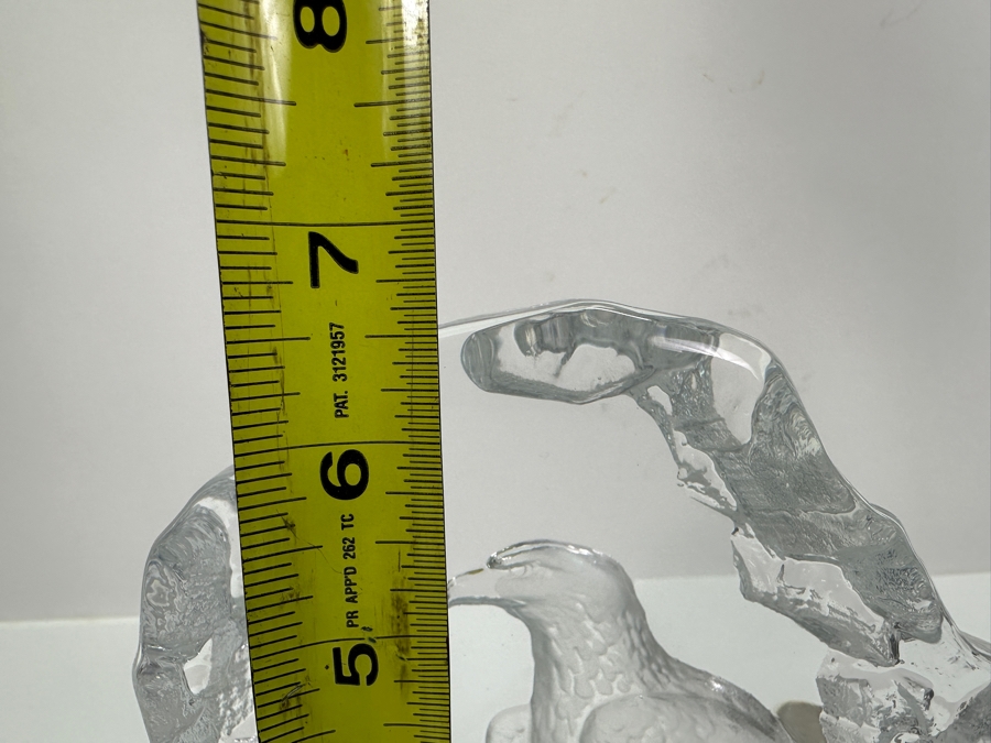 Royal Krona Sweden Crystal Bald Eagle Mats Jonasson 5.5 X 6.5 [Photo 8]