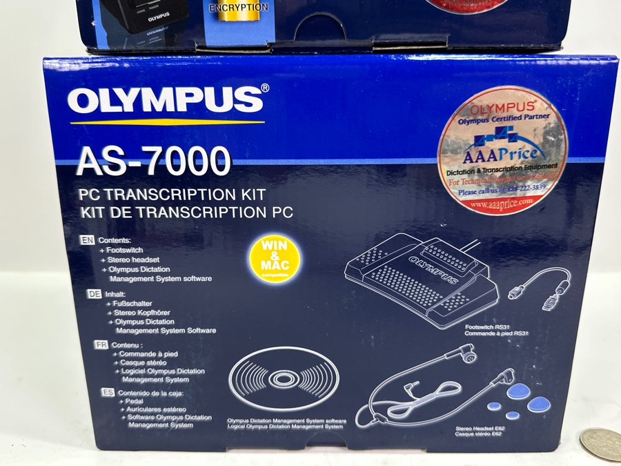 New Olympus DS-7000 Digital Voice Recorder & New Olympus AS-7000 PC Transcription Kit - Dictation Kit [Photo 4]
