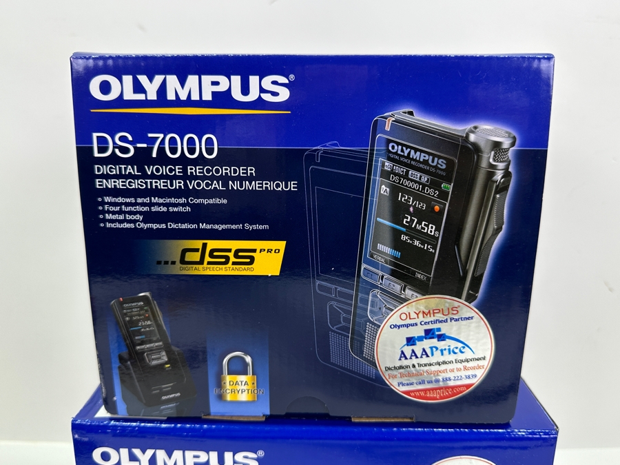 New Olympus DS-7000 Digital Voice Recorder & New Olympus AS-7000 PC Transcription Kit - Dictation Kit [Photo 2]