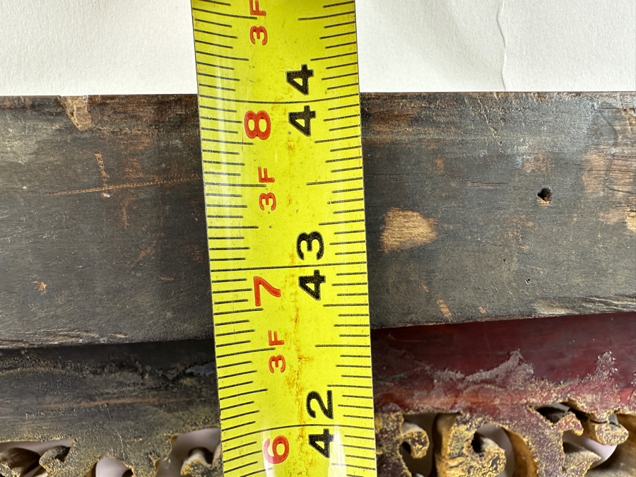 Vintage Chinese Relief Carved Wooden Panel 13 X 44 [Photo 10]