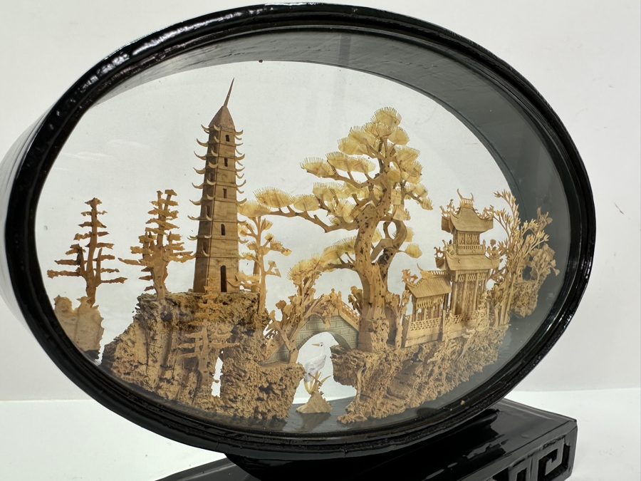 Vintage Chinese Cork Carving From Shanghai 12.5W X 3D X 9H [Photo 8]