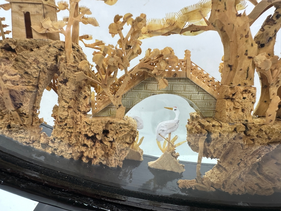 Vintage Chinese Cork Carving From Shanghai 12.5W X 3D X 9H [Photo 2]