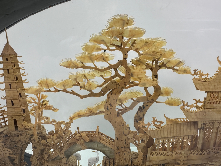 Vintage Chinese Cork Carving From Shanghai 12.5W X 3D X 9H [Photo 4]