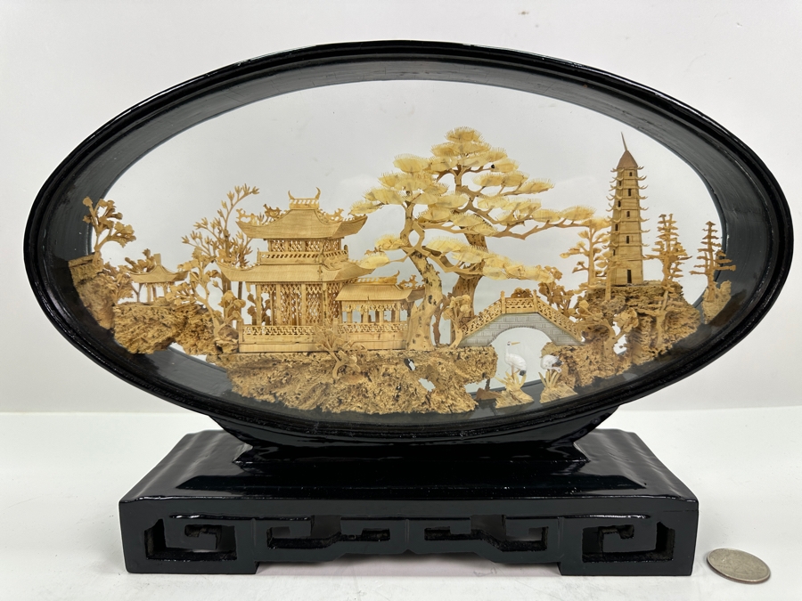 Vintage Chinese Cork Carving From Shanghai 12.5W X 3D X 9H [Photo 9]