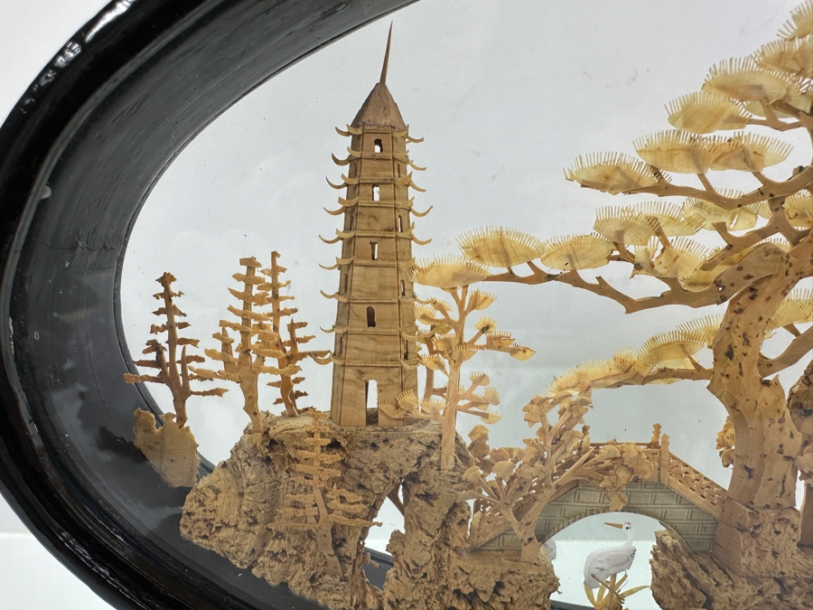 Vintage Chinese Cork Carving From Shanghai 12.5W X 3D X 9H [Photo 3]