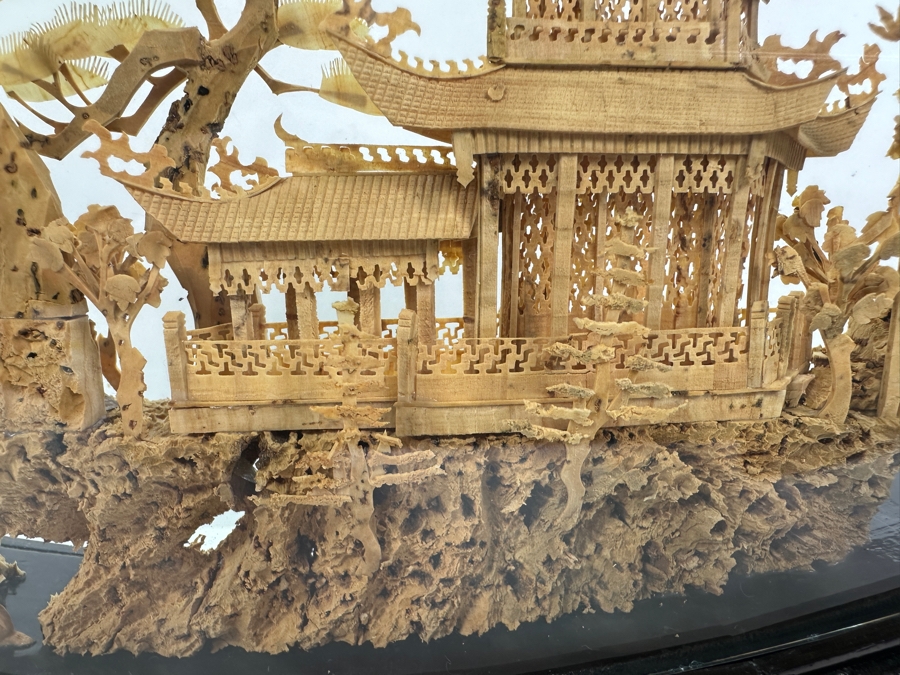 Vintage Chinese Cork Carving From Shanghai 12.5W X 3D X 9H [Photo 6]