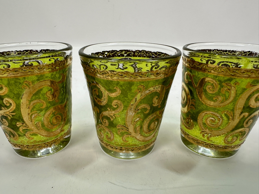 Three Vintage MCM Culver Shot Glasses 2.25H [Photo 2]